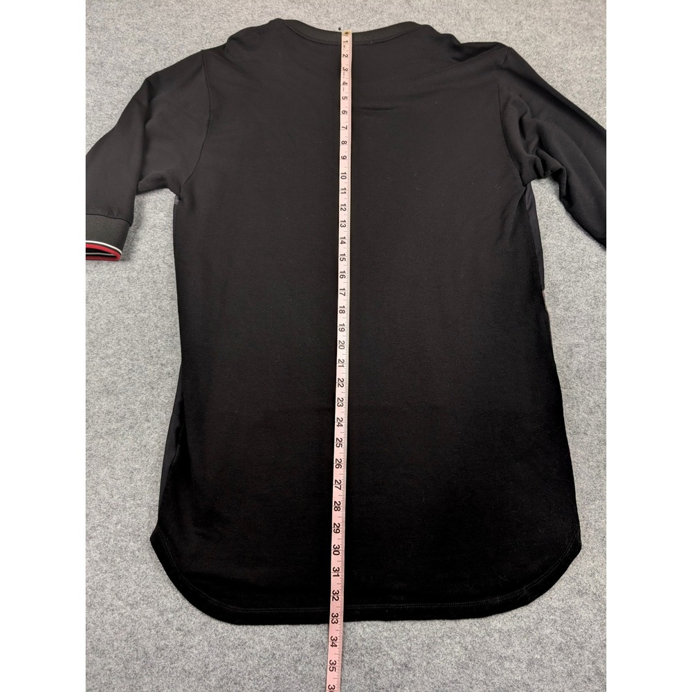 Zara Floral Varsity Number 9 Jersey Top Black Short Sleeve Pockets Woman - Picture 12 of 15